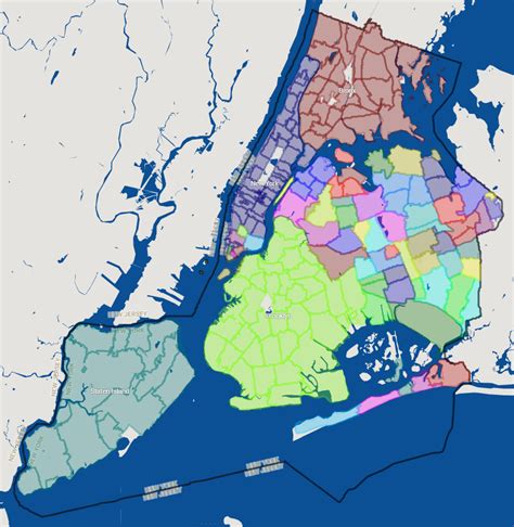 Map of Staten Island with Zip Codes